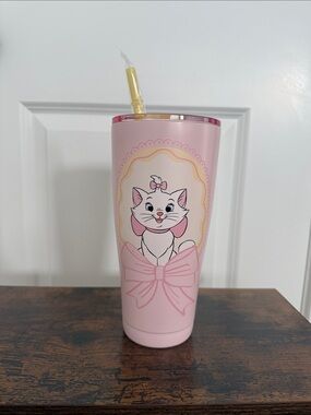 Marie pink drink tumbler